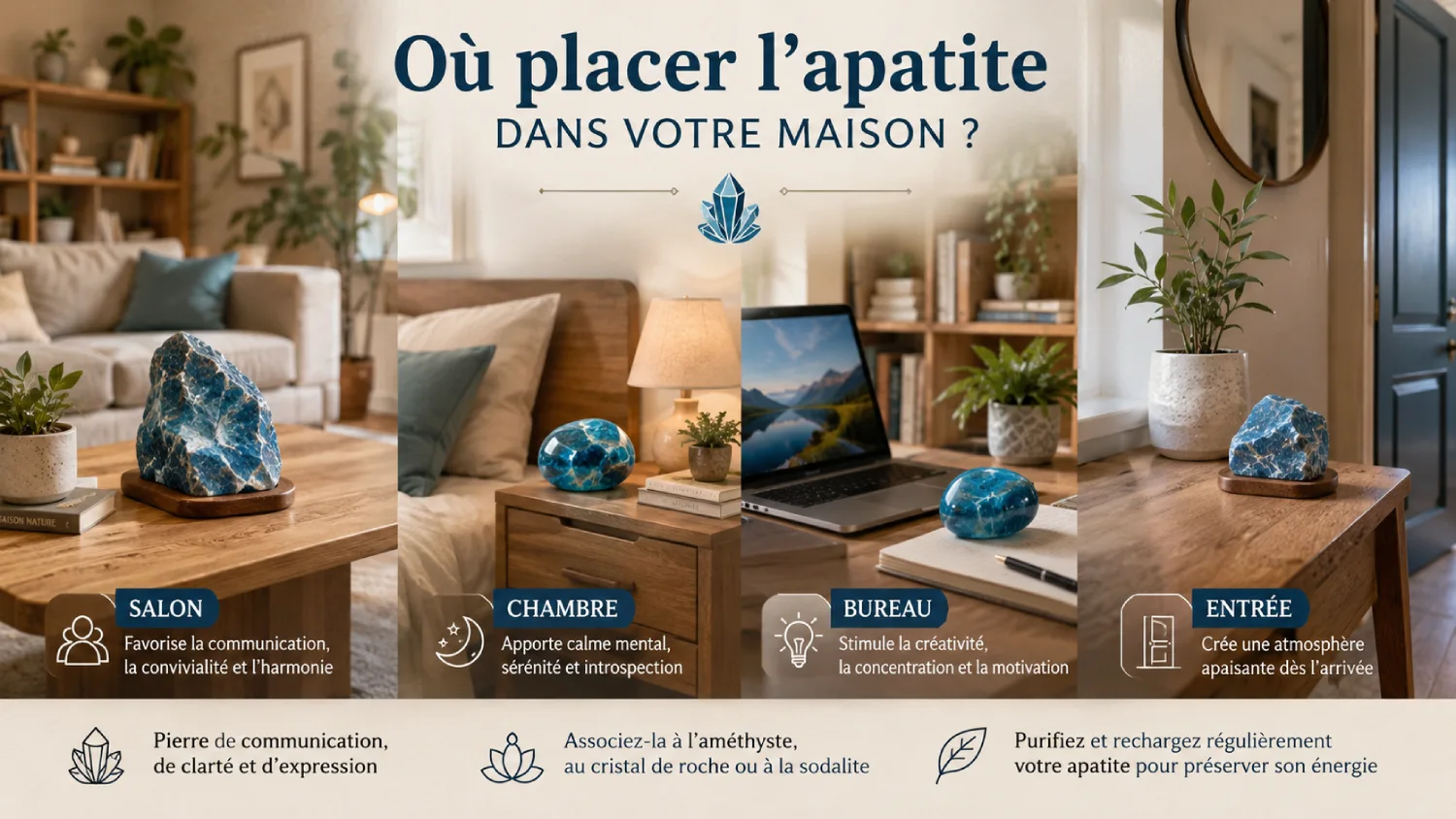 Où placer l’apatite dans votre maison pour profiter de son énergie ?